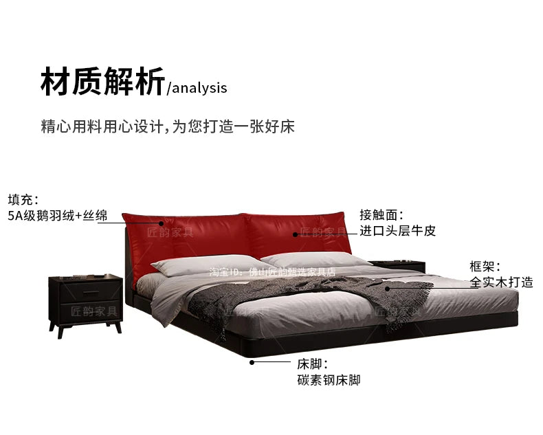 Hospital Sleeping Massage Bed Bedroom Queen Double Children Modern Bed Safe Leather Letto Matrimoniale Lounge Suite Furniture