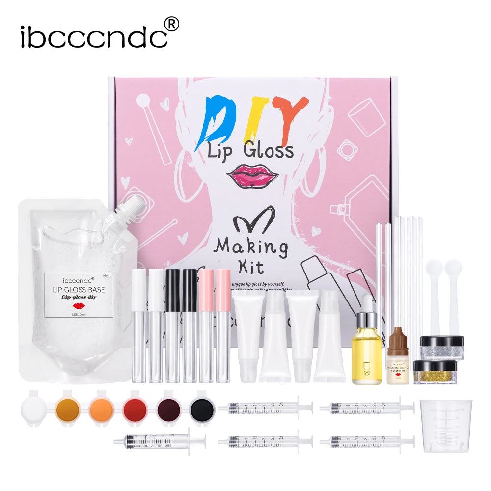Moisturizing Lip Gloss Diy Kit Clear Lipgloss Base Gel Glitter Lips Makeup Handmade Cosmetic Lip Gloss Making Kit Gift Creative