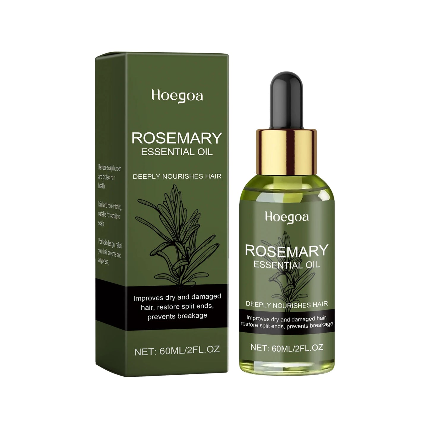 Rosemary Serum For Hair Growth Anti Loss Strengthening Smooth Hair Thicken Scalp Nourishing Repair Hair Regrowth Essential Oil