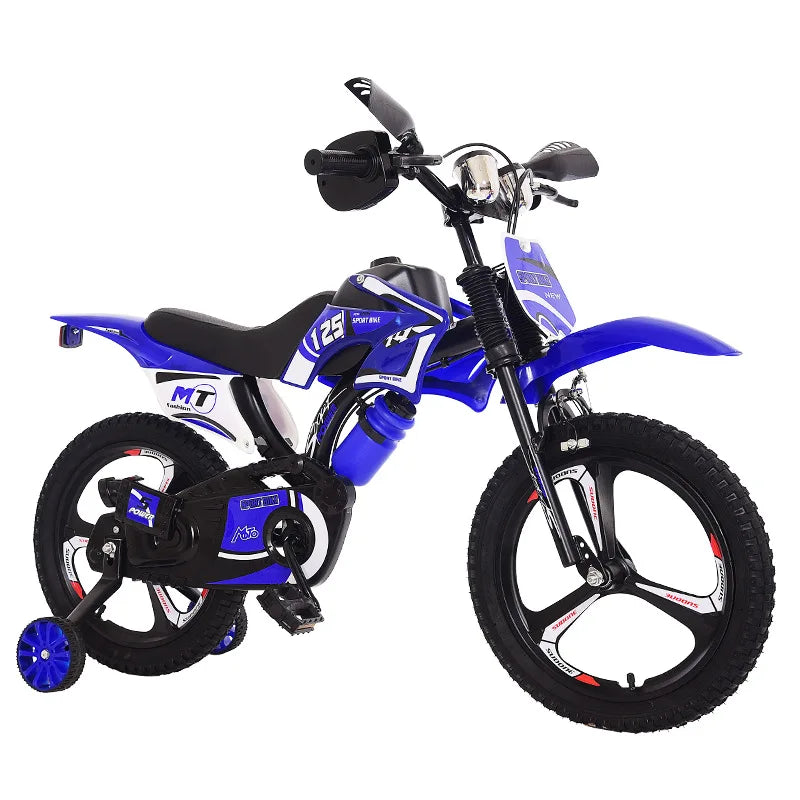 Children's Simulation Motorcycle Bicycle 12 Inch 14 Inch 16 Inch Children's Bicycle Comfortable And Safe Baby Walker Bicycle
