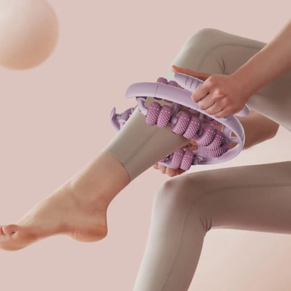 Relax Ring Clamp Leg Massager 360°All-Round Massage 26 Wheel Body Massager Relief Fatigue Roller Massage Calf Muscle Relaxer
