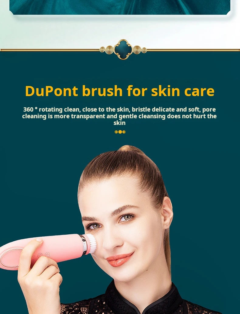 New Warm Feeling Cleanser Pore Blackhead Cleaner Electric Face Washing Instrument Home Facial Eye Hot Massager Beauty Tools
