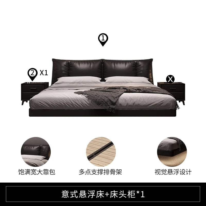 Hospital Sleeping Massage Bed Bedroom Queen Double Children Modern Bed Safe Leather Letto Matrimoniale Lounge Suite Furniture