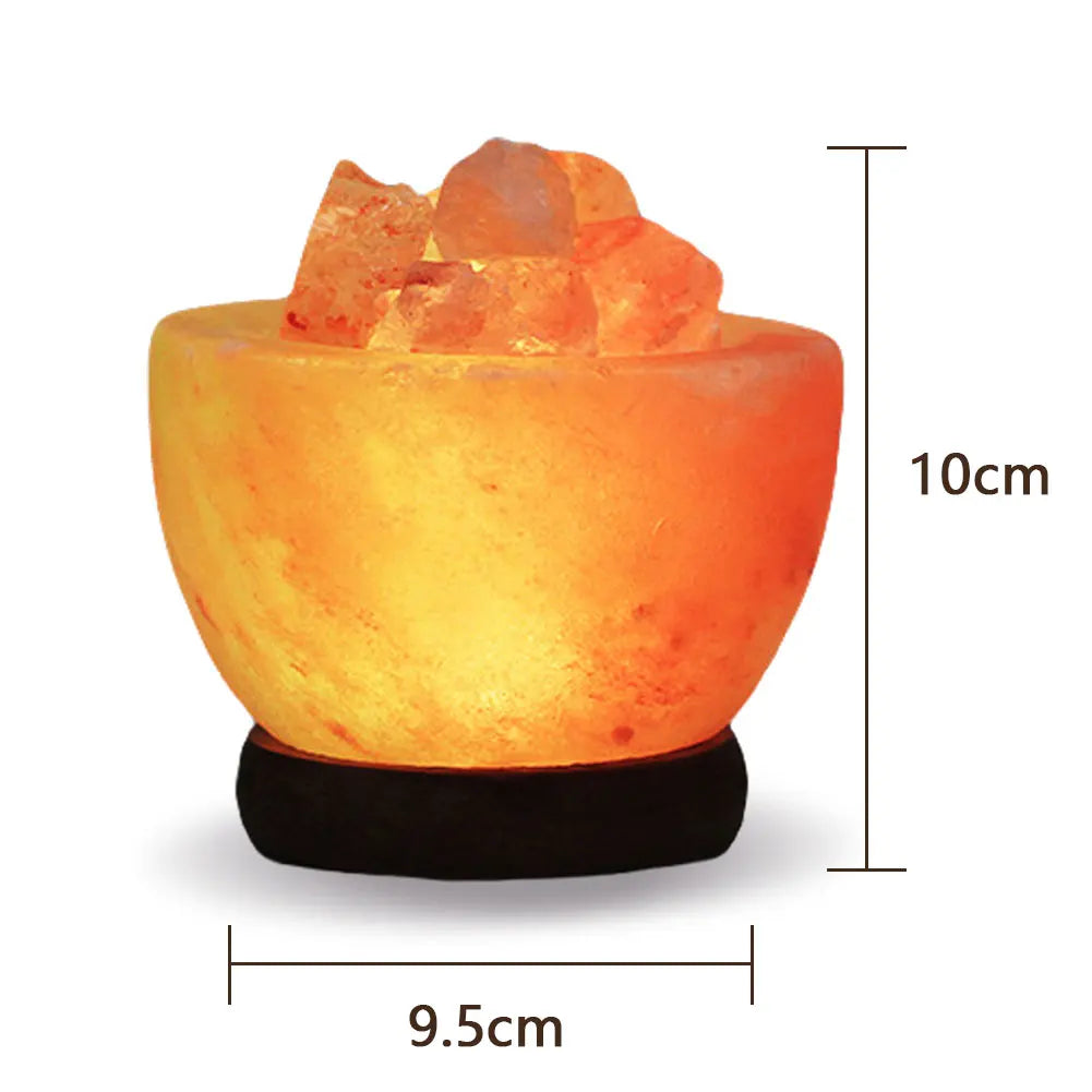 D5 Himalayan Salt Lamp Crystal Salt Rock Light with Base Crystal Salt Light LED Atmosphere Lamp Home Decor Bedroom Decoration