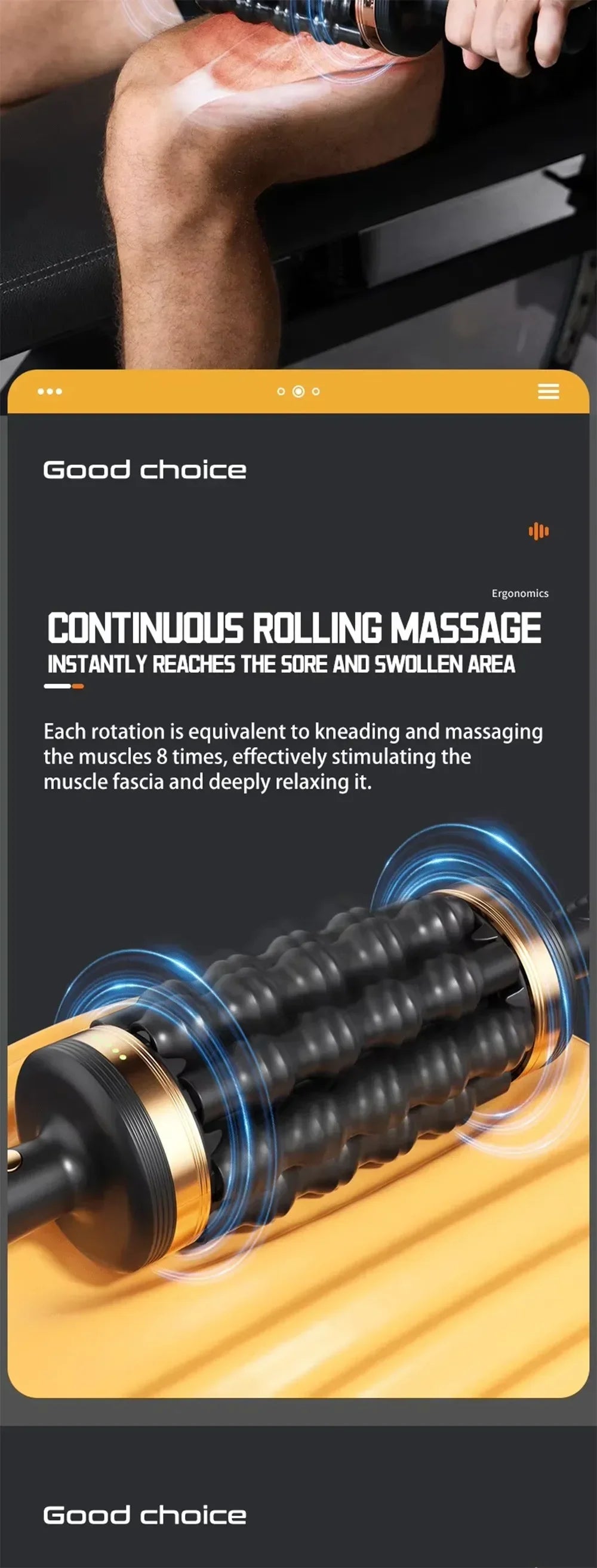 Relax Stress Massager Hand Held Massager for Muscle Rolling Percussive Massager Powered Muscle Roller Massager Whole Body Relief