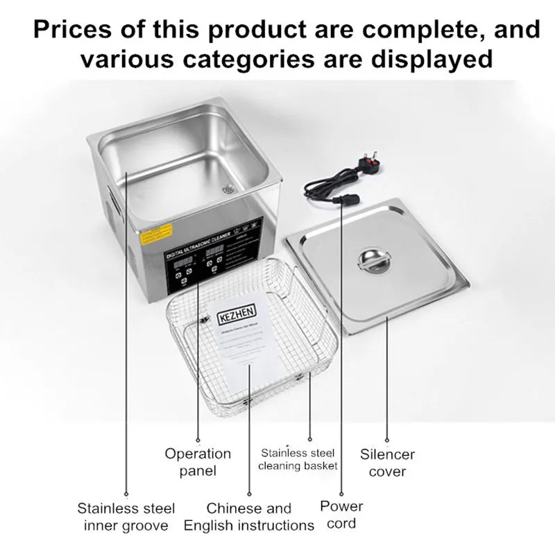 3L 120W 40khz Ultrasonic Cleaner Laboratory Dental Instrument Industry Hardware Derusting And Degreasing Auto Repair Motherboard