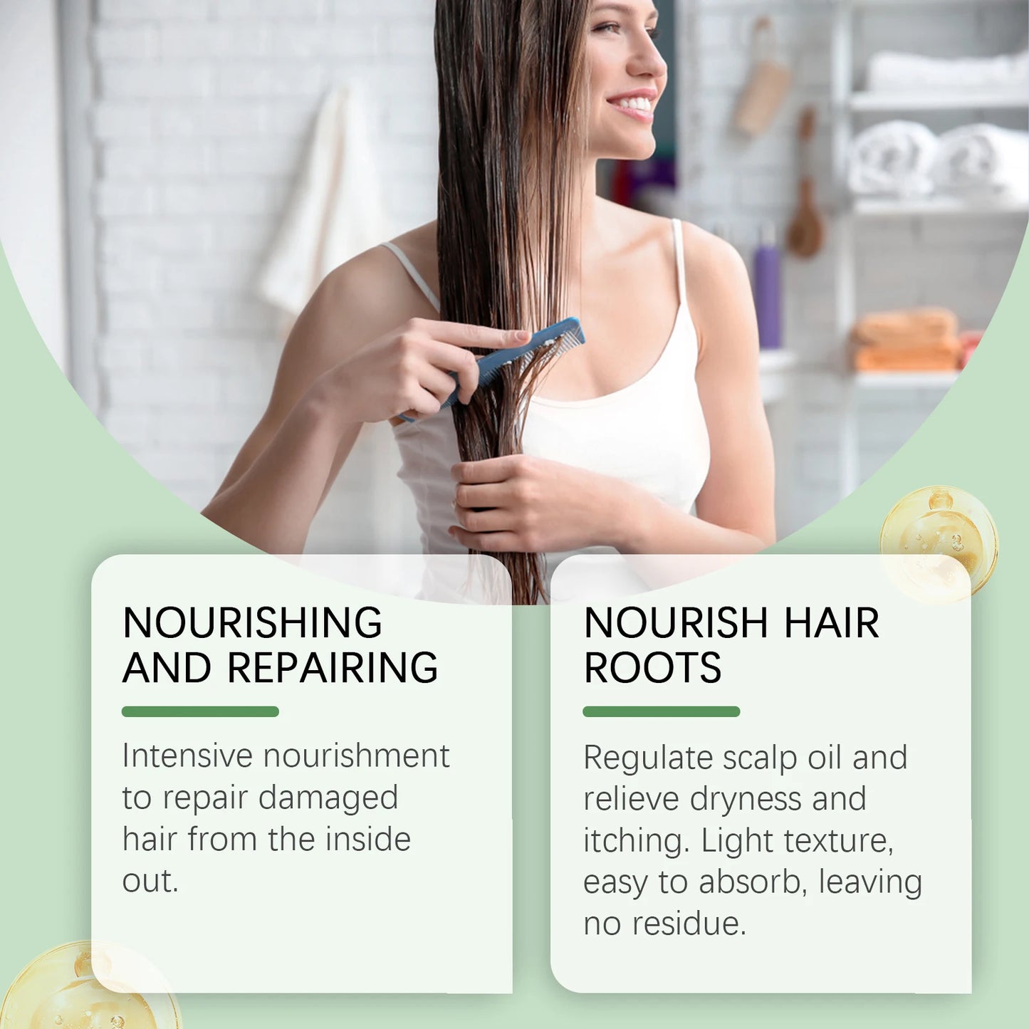 Rosemary Serum For Hair Growth Anti Loss Strengthening Smooth Hair Thicken Scalp Nourishing Repair Hair Regrowth Essential Oil