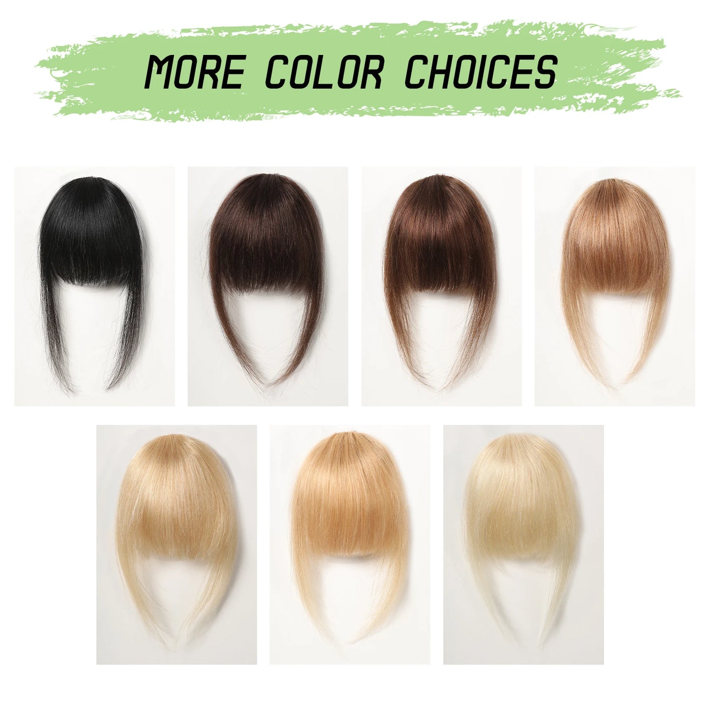 Human Hair Bangs for Women Clip on Air Bangs for Daily Hair Extensions Natural Black Human Wispy Bangs Fringe Blunt Cut Bangs