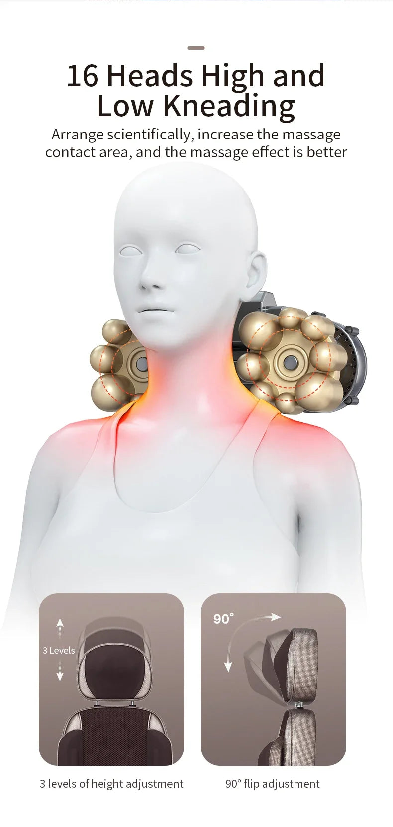 Upgrade Electric Massage Chair Full Body Kneading Neck Back Waist Leg Infrared Heating Vibration Shiatsu Cushion Seat Relaxation