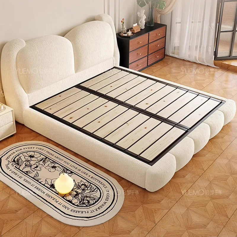 Bedroom Girls Bed Simple Design Wooden Frame Double Queen Massage Bed Sleeping Princess Letto Matrimoniale Unique Furniture