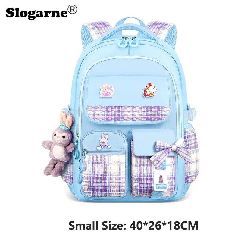 Primary School Schoolbag Bow Large Capacity Children's Schoolbag Shoulder Bag Girls Burden Reduction Spine Protection Backpacks
