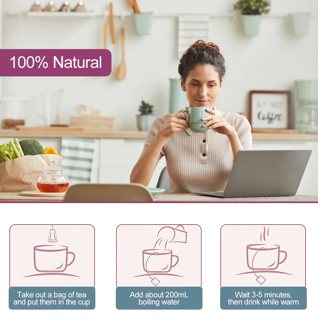 28day Detox Liver Tea for Improve Liver Function Clean the Lungs Treat Sore Throat & Bad Breath Protect Liver Health