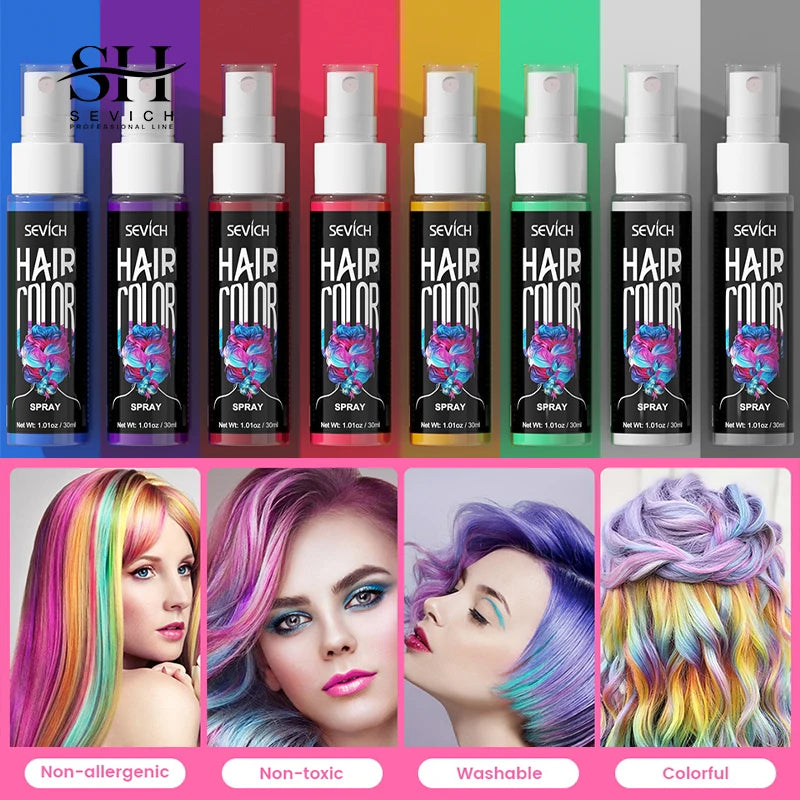 Hair Color Spray Hairs Dyed Hair Colour Styling Product Long Lasting Dye for Hair Beards Coloring Temporary Hair Colour Cream