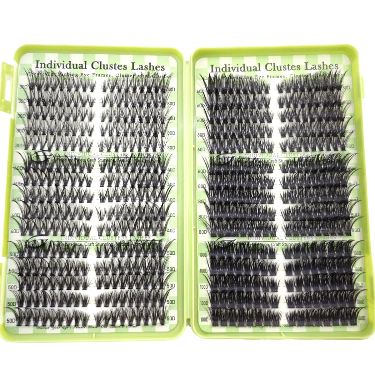 60row DIY Lash Extension Kit Clusters Individual Eyelashes Kit Mix Styles 10-18mm with Bond and Seal Eye Makeup Tool