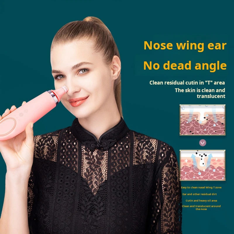 New Warm Feeling Cleanser Pore Blackhead Cleaner Electric Face Washing Instrument Home Facial Eye Hot Massager Beauty Tools