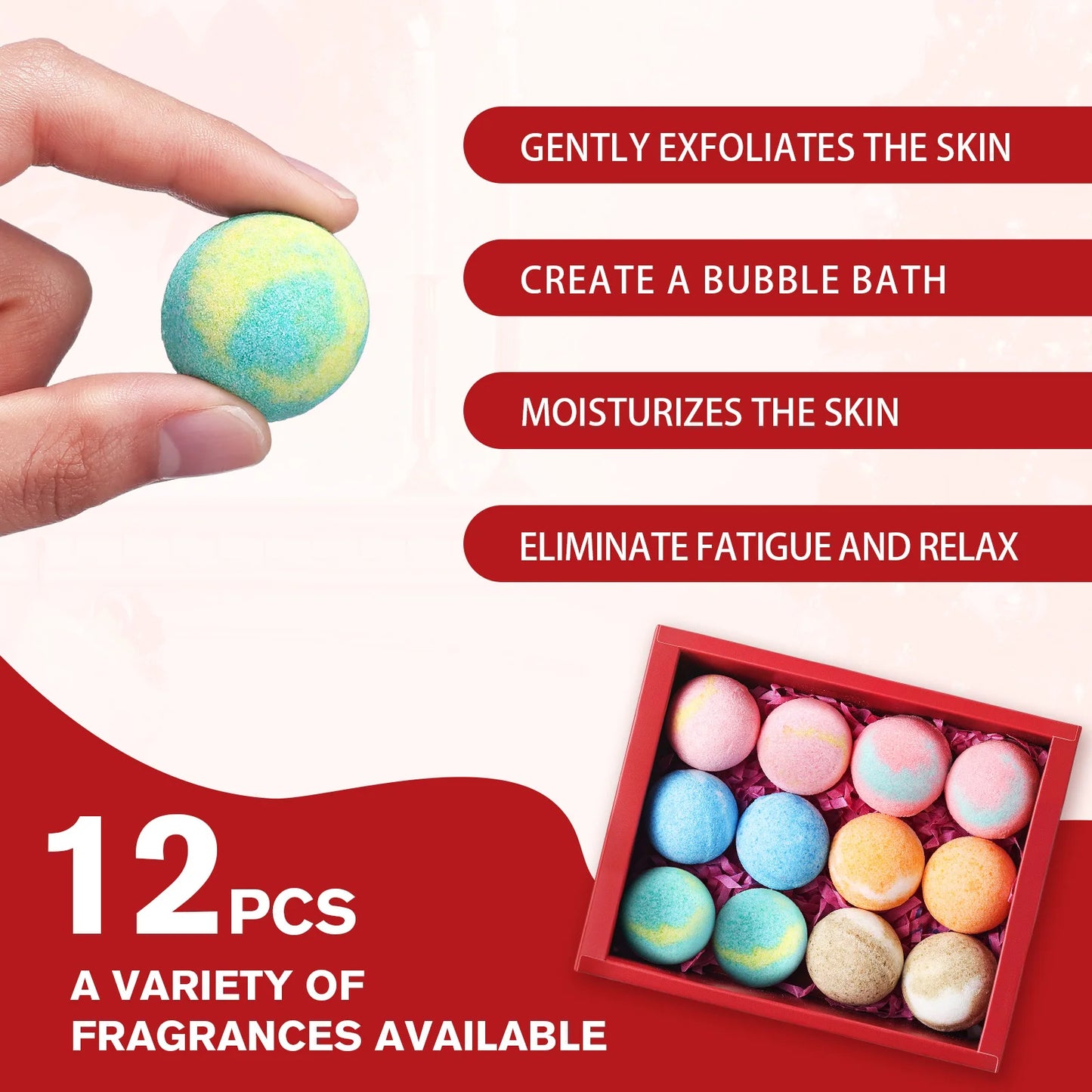 12 Pcs Christmas Bath Sea Salt Bath Softening Keratin Remove Dead Skin for Foot Spa Relaxing Gift Box for Women Men