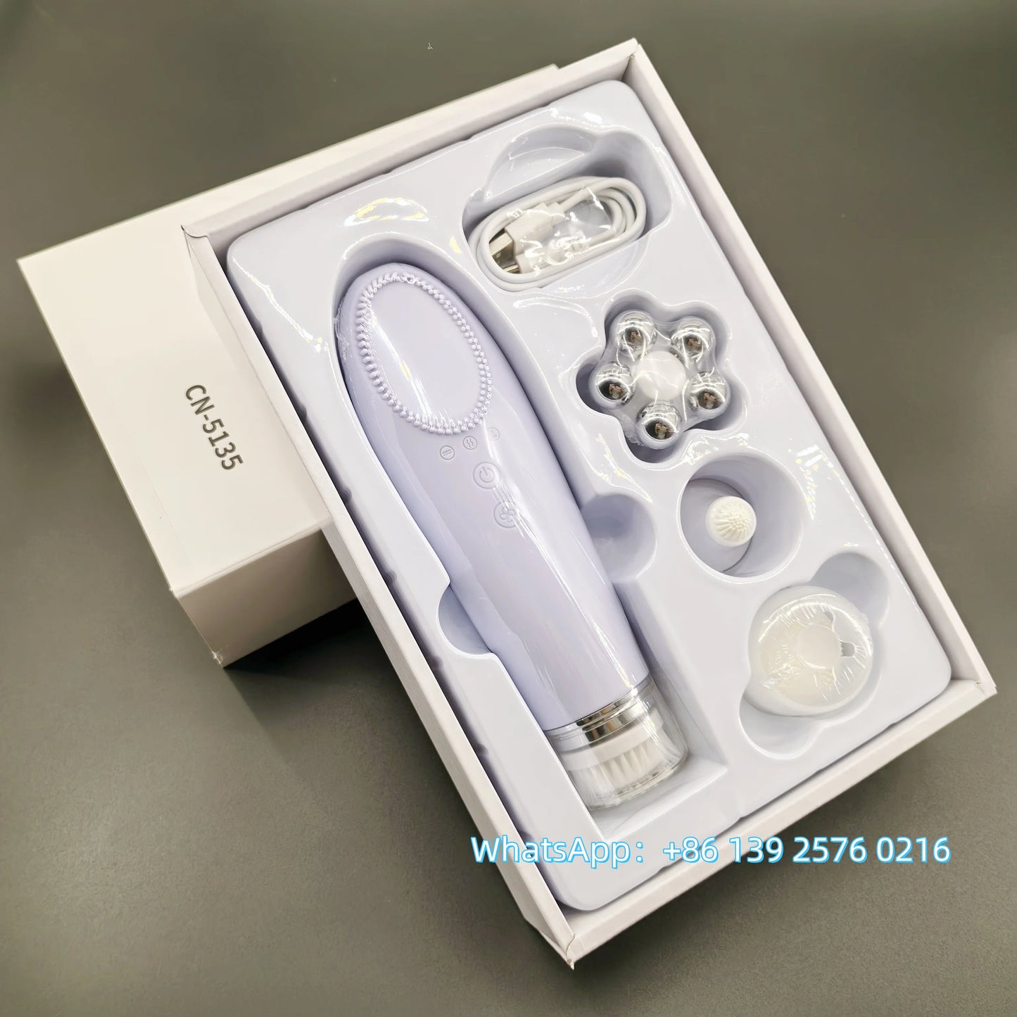 Beauty 4 in 1 Facial Skin Lifting Device Face Brush Cleanser Electric Silicone Facial Cleaning Brush for Deep Cleaning