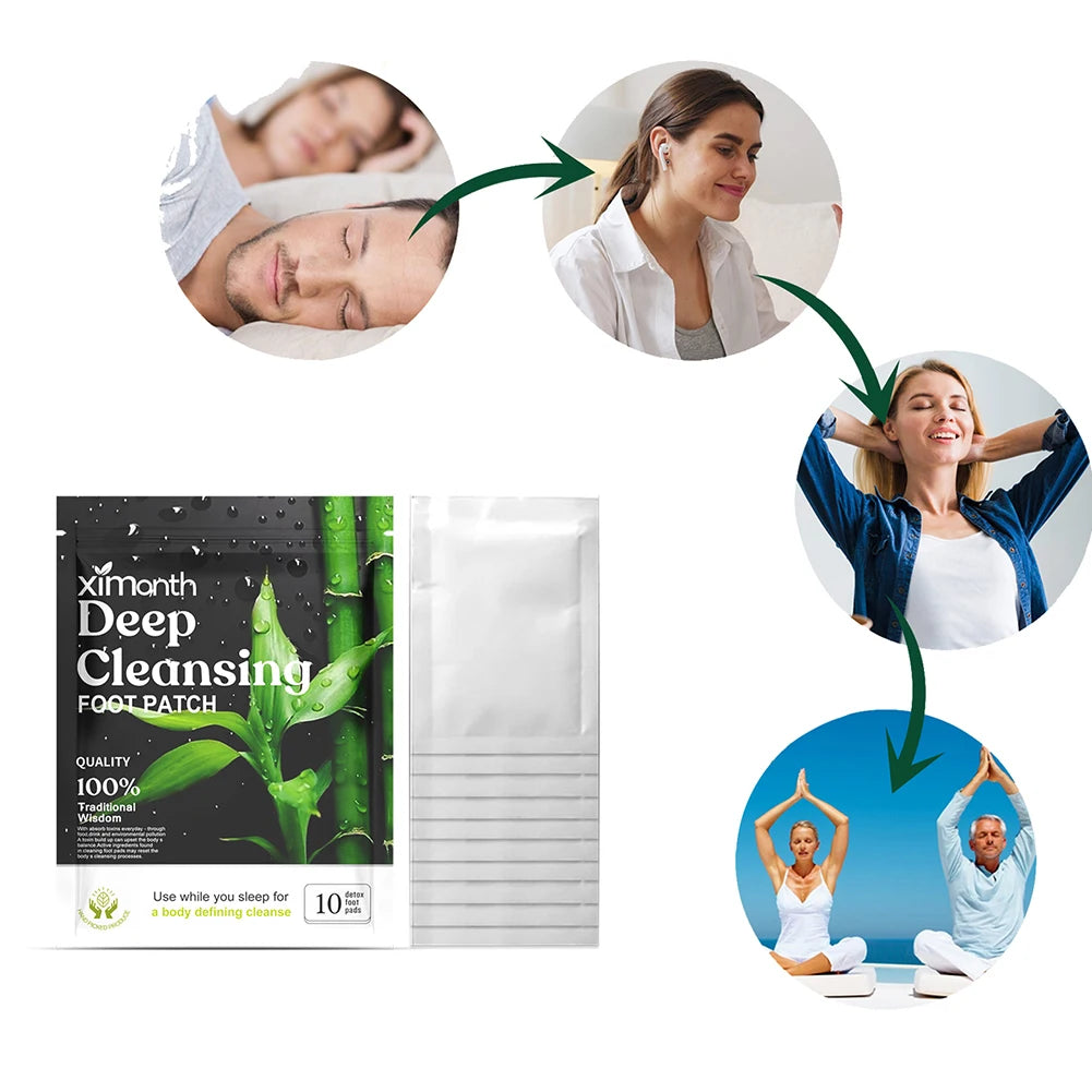 10-100PCS Detox Foot Patches Pads Pads Natural Herbal Wormwood Artemisia Argyi Feet Body Toxins Cleansing Relieve Stress Help Sl