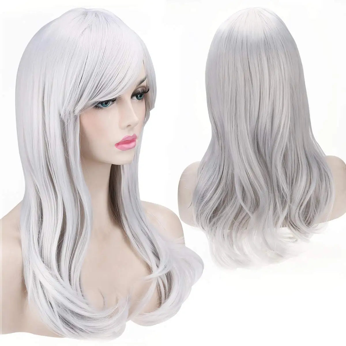 Women’s Heat Resistant 28-Inch 70cm Long Curly Hair Wig Black Long Wavy  Women Daily Use Heat Resistant Synthetic Hair