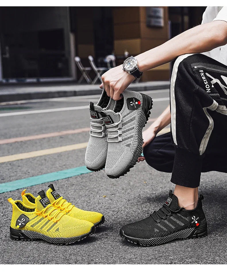 Man's Safety Shoes Badminton Luxury Men's Shoe Sale Knitwear Skateboard Cotton Sneakers Man Summer Rubber Bottom Tennis Airy