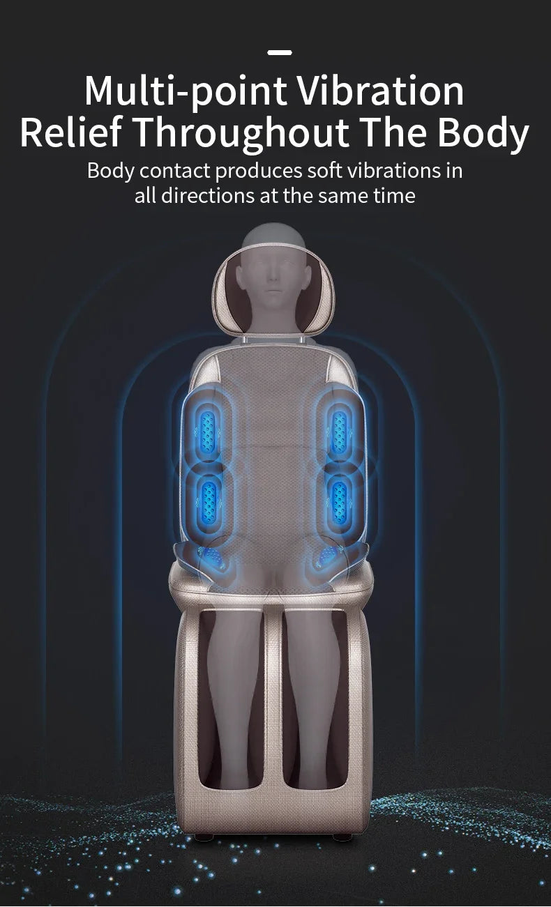 Upgrade Electric Massage Chair Full Body Kneading Neck Back Waist Leg Infrared Heating Vibration Shiatsu Cushion Seat Relaxation