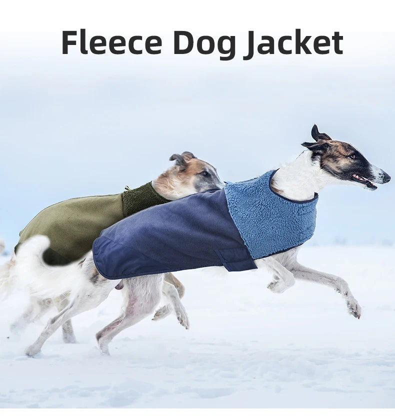 Winter Dogs Clothes Outdoor Cold Proof Warm Dog Jacket With Fleece Cotton Lining Double Sided Wearable Vest Puppy Clothing Coats