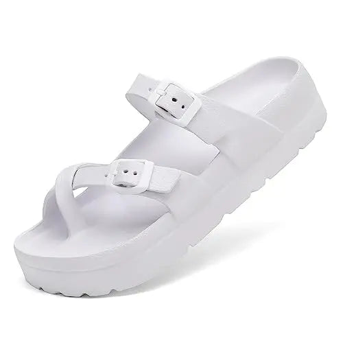 Evshine Fashion Eva Clogs Slippers With Arch Support Adjustable Light Thick Soles Beach Shoes Summer Platform Sandals For Women