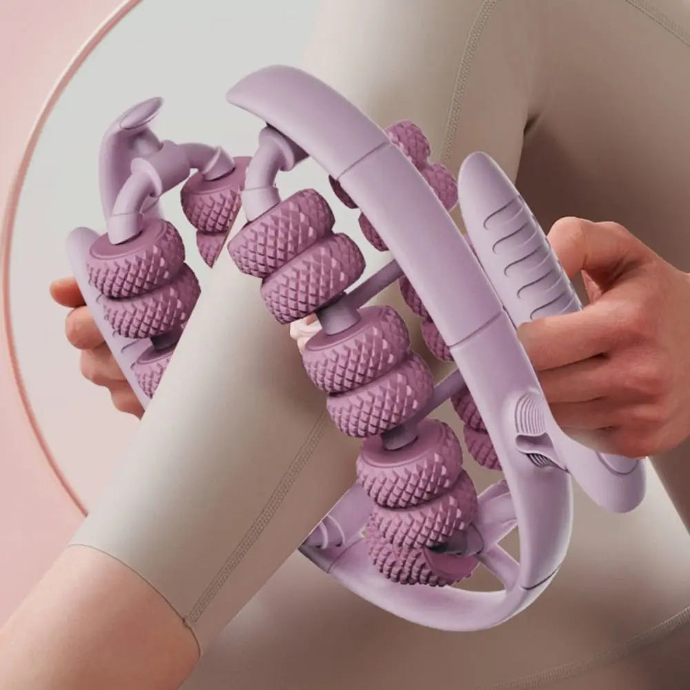 Relax Ring Clamp Leg Massager 360°All-Round Massage 26 Wheel Body Massager Relief Fatigue Roller Massage Calf Muscle Relaxer