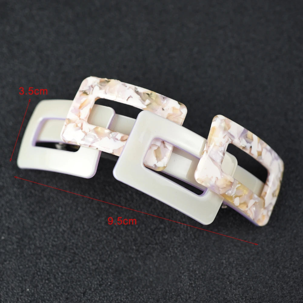 Women Headwear Large Cute Hair Clip Hollow Vintage Hair Barrettes Acetate Fashion Hair Accessories For Women