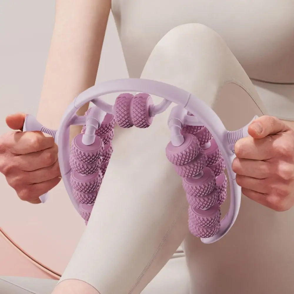 Relax Ring Clamp Leg Massager 360°All-Round Massage 26 Wheel Body Massager Relief Fatigue Roller Massage Calf Muscle Relaxer