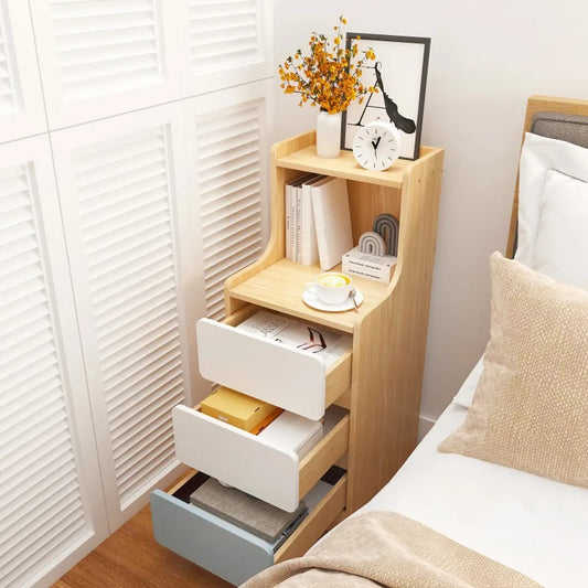 Bedside Table Bedroom Small-scale Simple Storage Rack High-capacity Modern Simple Storage Cabinet Multi Layer Storage Lockers