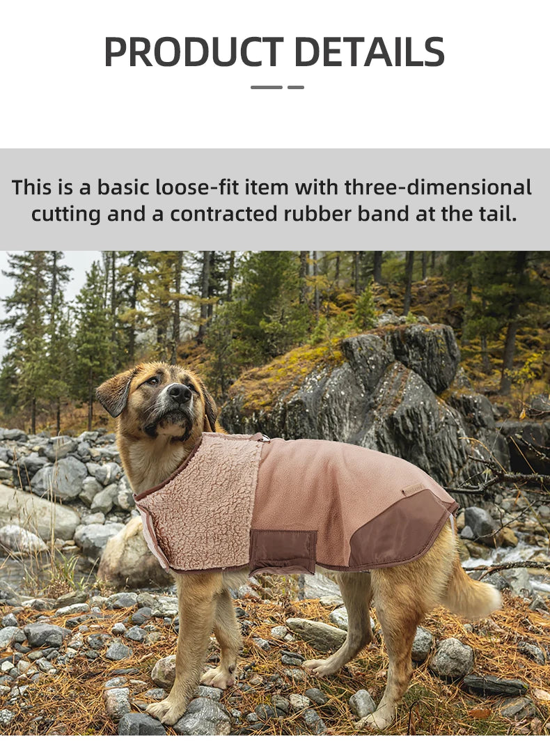 Winter Dogs Clothes Outdoor Cold Proof Warm Dog Jacket With Fleece Cotton Lining Double Sided Wearable Vest Puppy Clothing Coats