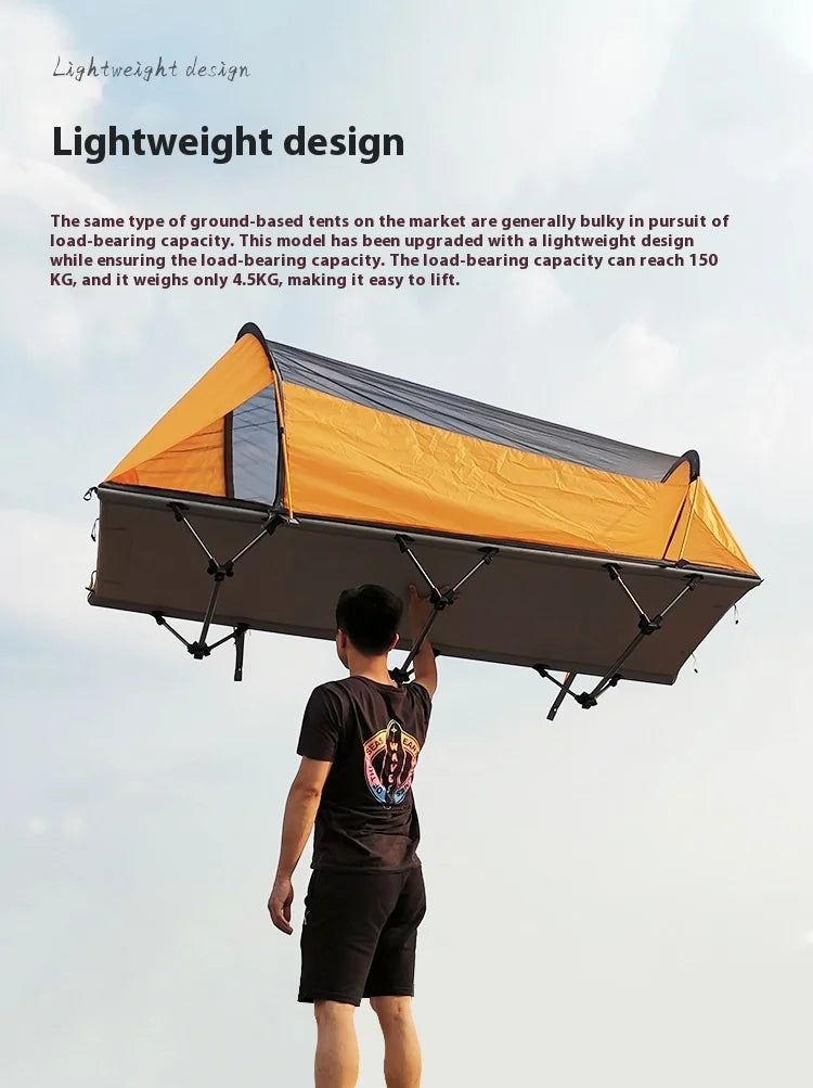 Tent Outdoor Camping Single Person Off-the-Ground Tent Integrated Folding Camp Bed Road Trip Fishing Camping Tent