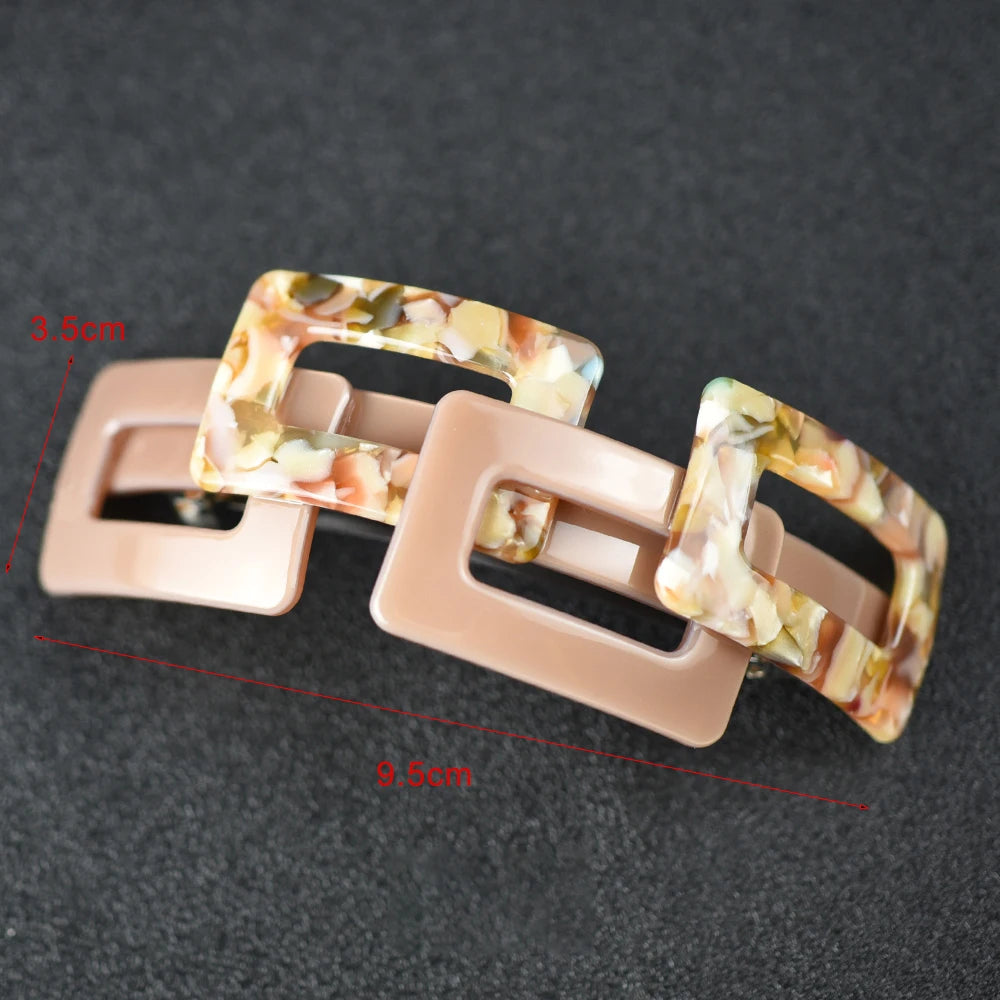 Women Headwear Large Cute Hair Clip Hollow Vintage Hair Barrettes Acetate Fashion Hair Accessories For Women