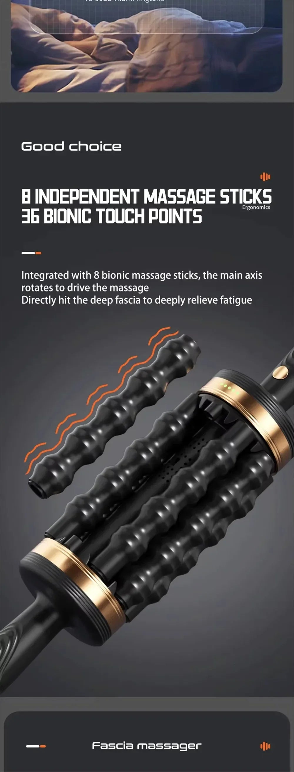 Relax Stress Massager Hand Held Massager for Muscle Rolling Percussive Massager Powered Muscle Roller Massager Whole Body Relief