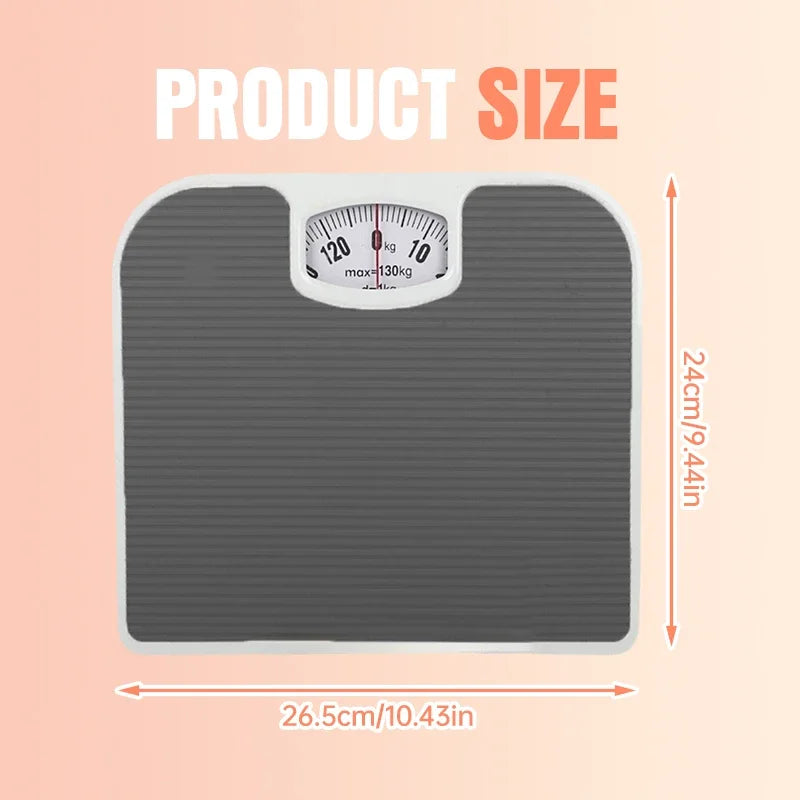 Mechanical Weighing Scale Home Human Weighing Dial Bathroom Waterproof and Non-slip PU Leather Pad Weight Scale Home Portable