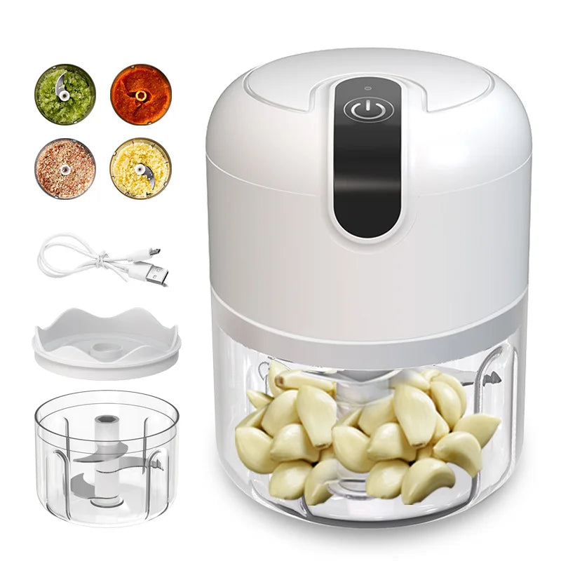 250ml Rechargeable Kitchen Portable Electric Garlic Vegetable Chopper Mini Food Processor Food Blender