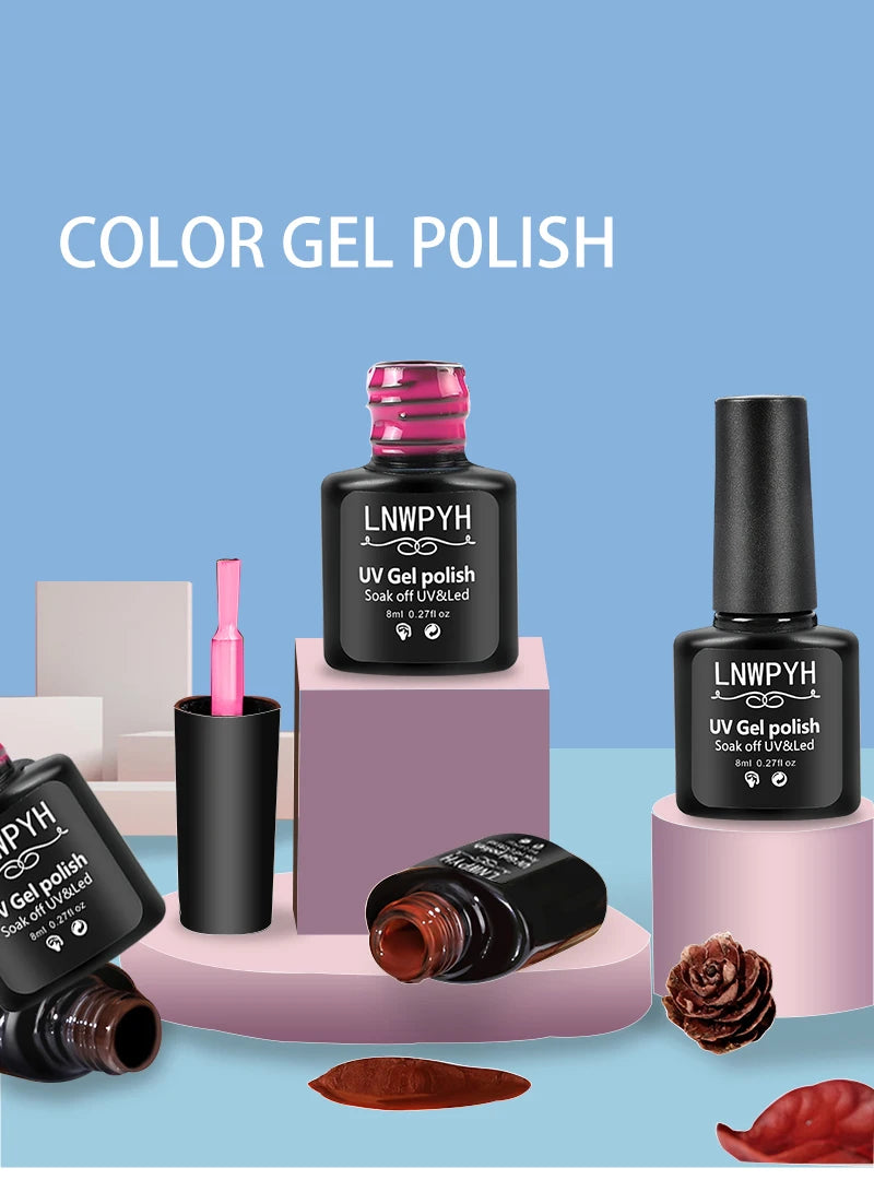 Gel Varnish Kit Professional Nail Gel Set With Nail Lamp Soak Off Nail Gel Polish Kit  Base Coat And Top Coat Manicure Tools Kit