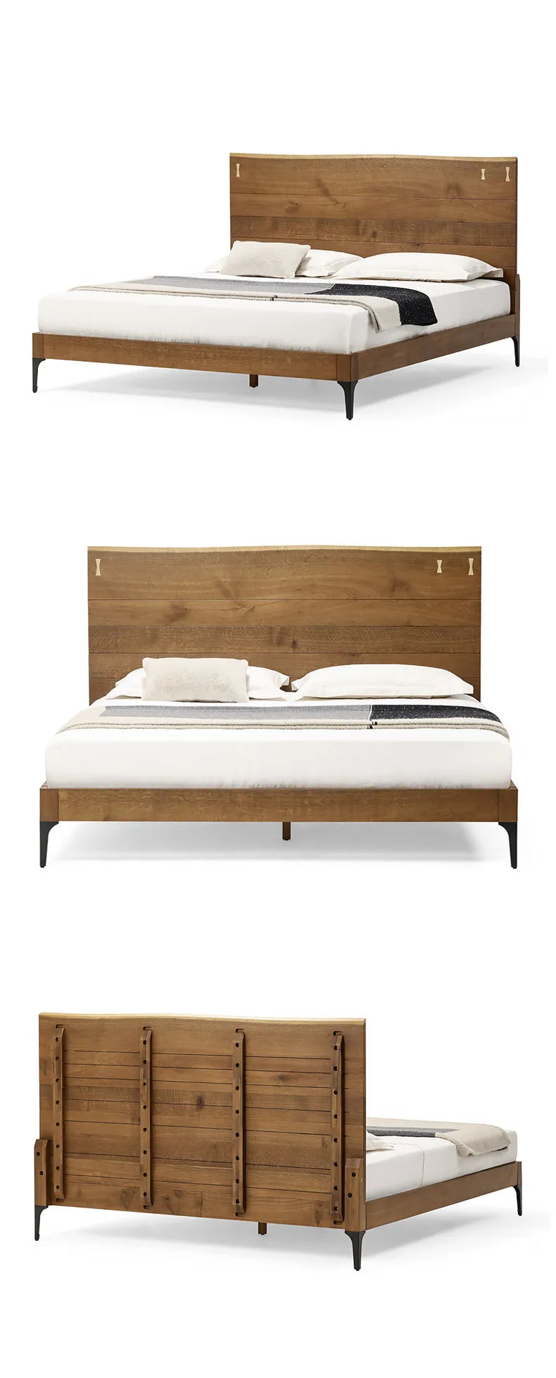 Bedroom Wooden Bed Design Space Saving European Headboards Sofa Bed Sleeping Platform Letto Matrimoniale Lounge Suite Furniture