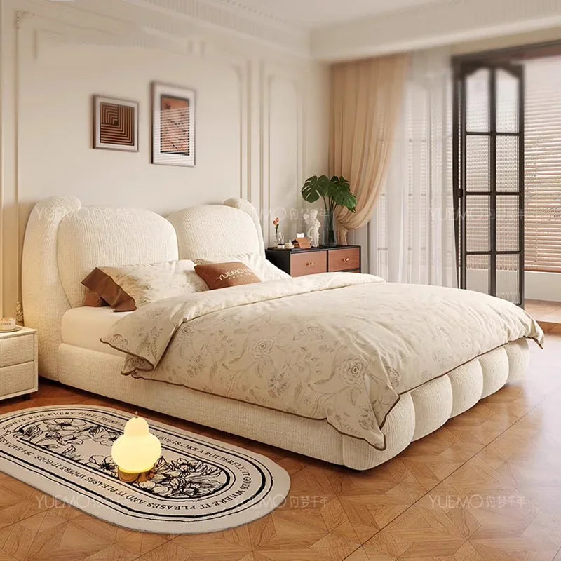 Bedroom Girls Bed Simple Design Wooden Frame Double Queen Massage Bed Sleeping Princess Letto Matrimoniale Unique Furniture