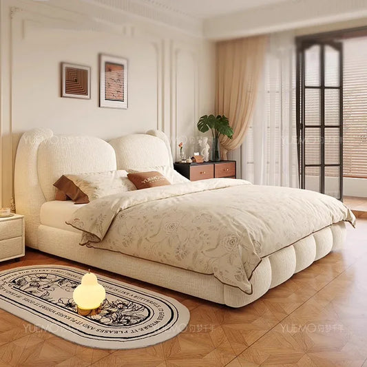 Bedroom Girls Bed Simple Design Wooden Frame Double Queen Massage Bed Sleeping Princess Letto Matrimoniale Unique Furniture