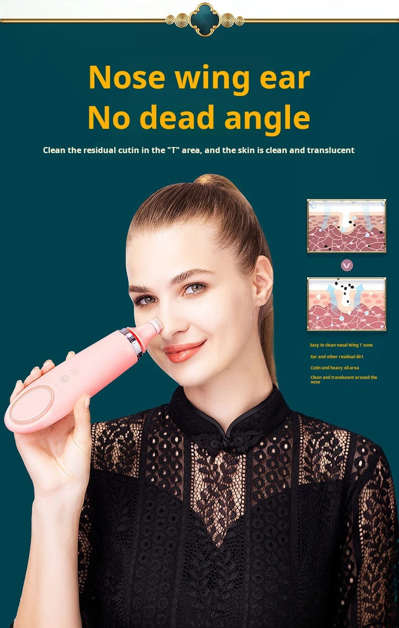 New Warm Feeling Cleanser Pore Blackhead Cleaner Electric Face Washing Instrument Home Facial Eye Hot Massager Beauty Tools