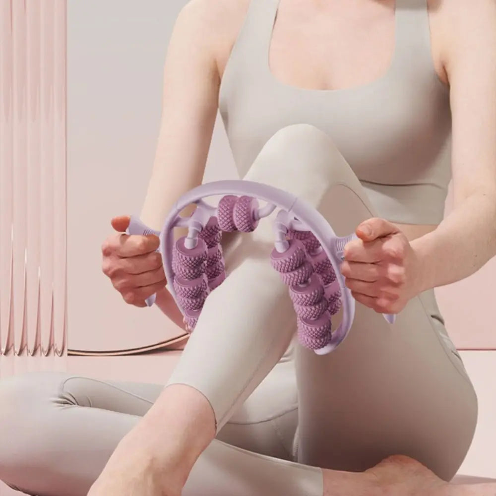 Relax Ring Clamp Leg Massager 360°All-Round Massage 26 Wheel Body Massager Relief Fatigue Roller Massage Calf Muscle Relaxer