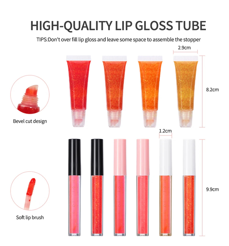 Moisturizing Lip Gloss Diy Kit Clear Lipgloss Base Gel Glitter Lips Makeup Handmade Cosmetic Lip Gloss Making Kit Gift Creative