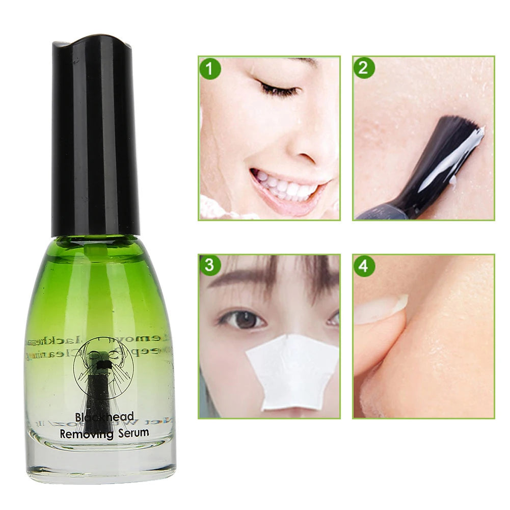 Blackhead Remover Kit 11g Blackhead Removing Liquid+50Pcs Blackhead Removal Patch Set Facial Deep Cleaning Shrink Pore Skin Care