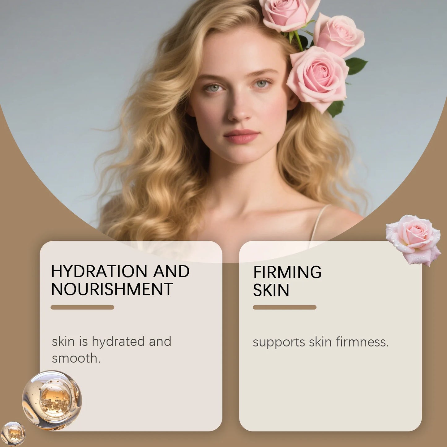 Rose Oil Face Anti Aging Brightening Lasting Hydration Nourishment Firm Aromatherapy Facial Serum Reveal Radiance Body Skin Care
