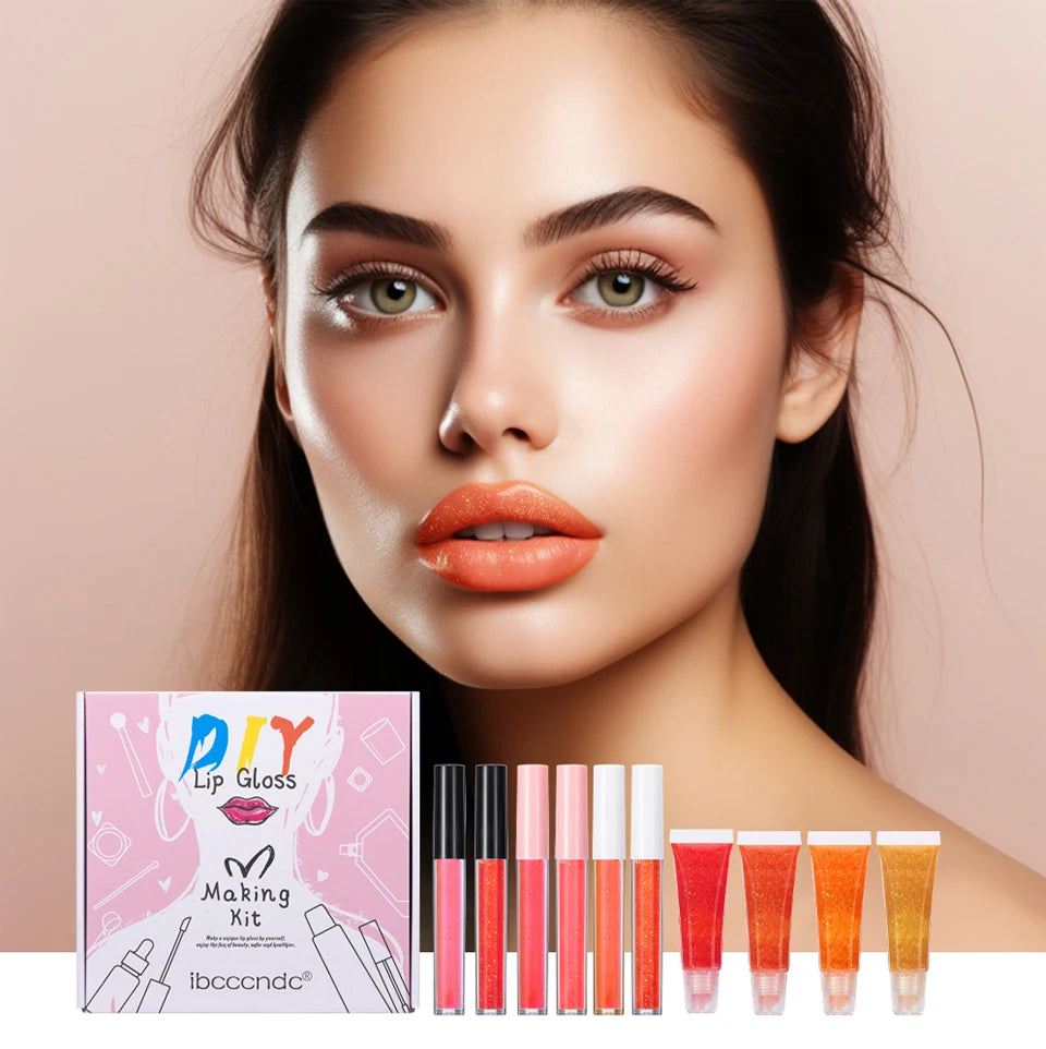 Moisturizing Lip Gloss Diy Kit Clear Lipgloss Base Gel Glitter Lips Makeup Handmade Cosmetic Lip Gloss Making Kit Gift Creative