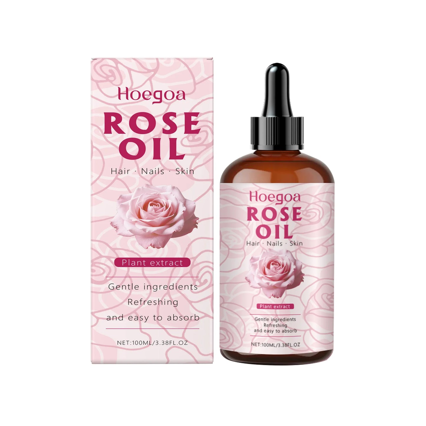 Rose Oil Face Anti Aging Brightening Lasting Hydration Nourishment Firm Aromatherapy Facial Serum Reveal Radiance Body Skin Care