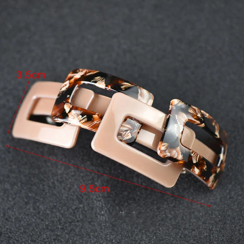 Women Headwear Large Cute Hair Clip Hollow Vintage Hair Barrettes Acetate Fashion Hair Accessories For Women