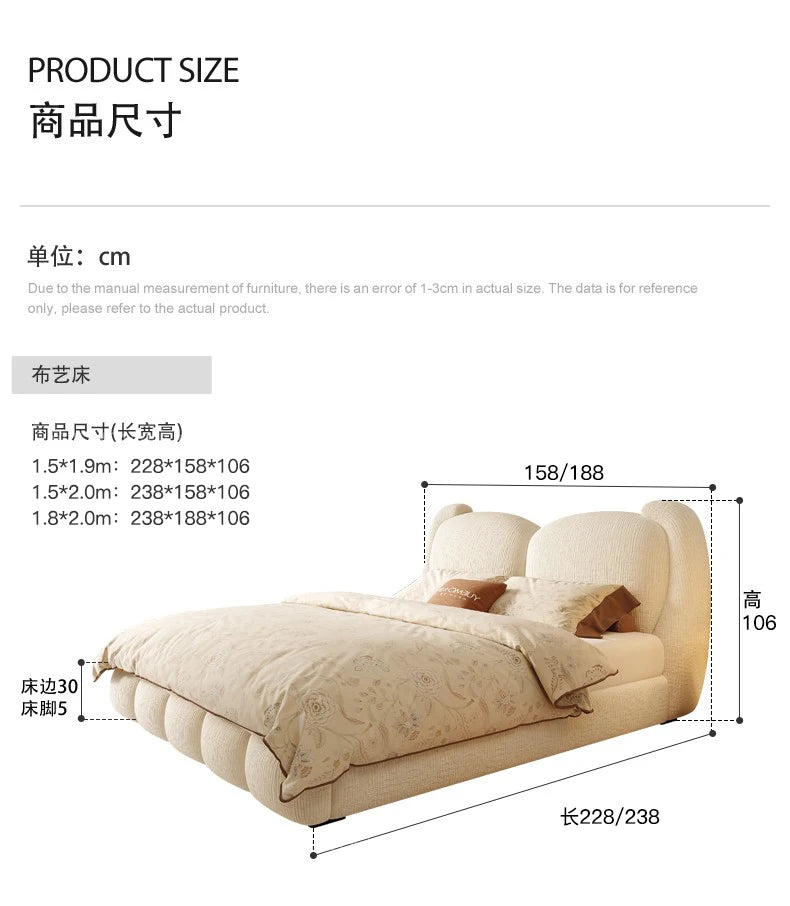 Bedroom Girls Bed Simple Design Wooden Frame Double Queen Massage Bed Sleeping Princess Letto Matrimoniale Unique Furniture